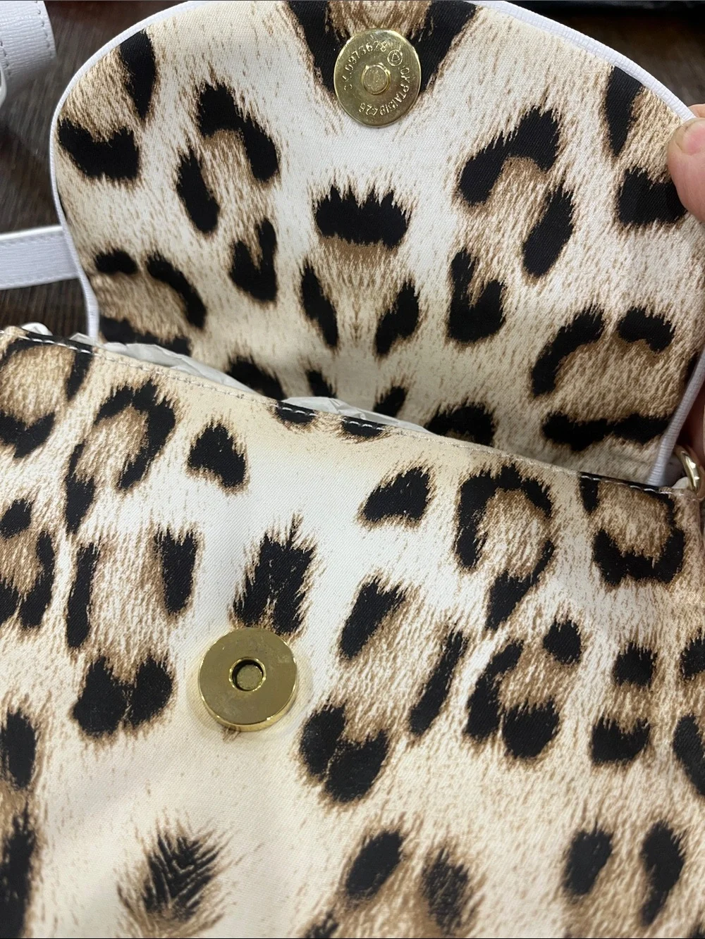 Roberto Cavalli kids Leopard Print fabric & leather Crossbody Bag NWT